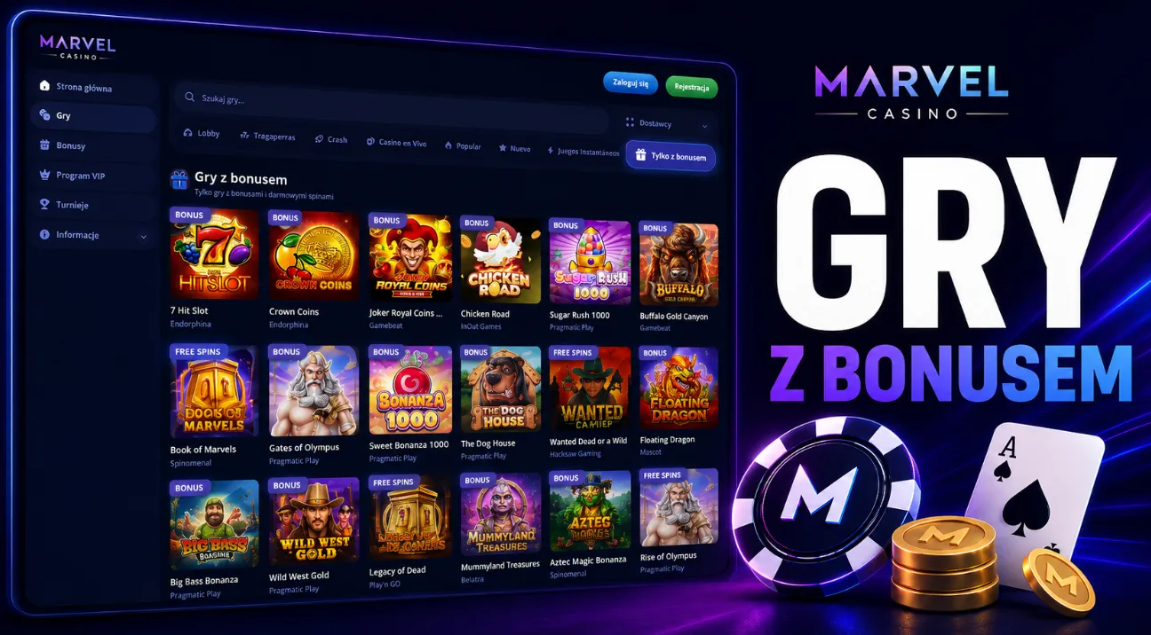 Gry dostępne z bonusem Marvel Casino